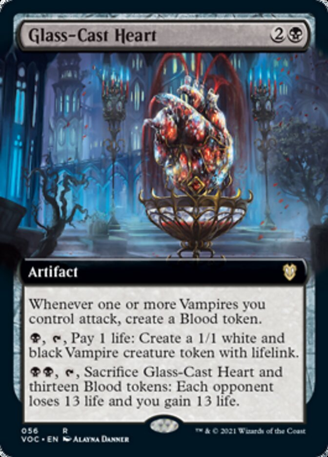 Glass-Cast Heart (Extended Art) [Innistrad: Crimson Vow Commander] | Boutique FDB TCG