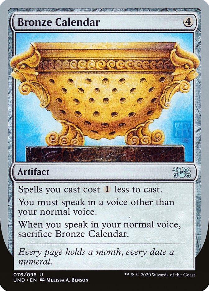 Bronze Calendar [Unsanctioned] | Boutique FDB TCG