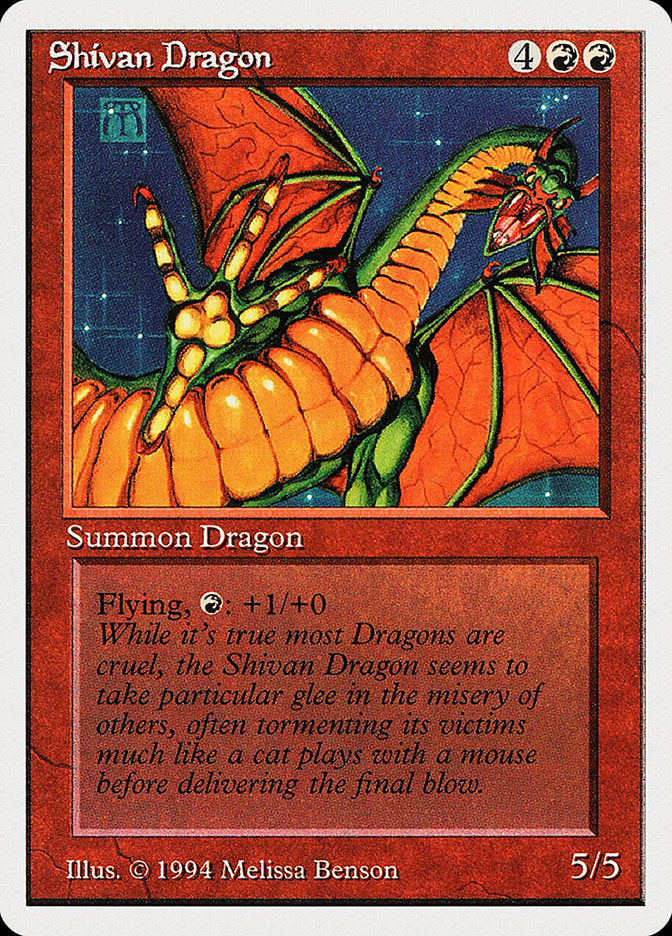 Shivan Dragon [Summer Magic / Edgar] | Boutique FDB TCG