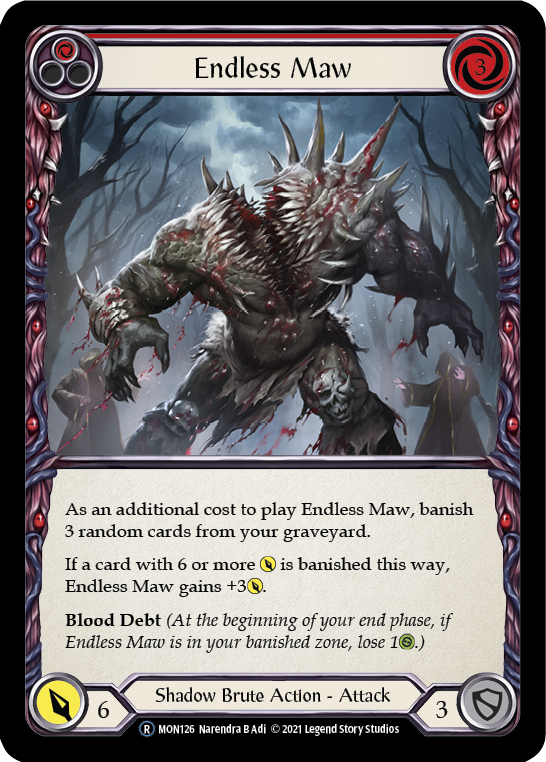 Endless Maw (Red) [U-MON126] (Monarch Unlimited)  Unlimited Normal | Boutique FDB TCG