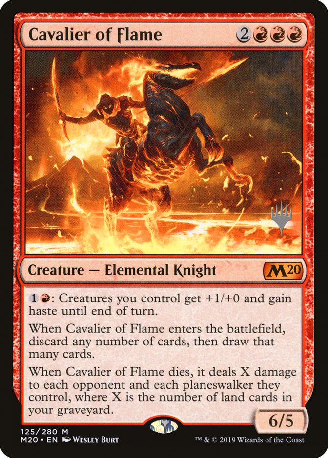 Cavalier of Flame (Promo Pack) [Core Set 2020 Promos] | Boutique FDB TCG