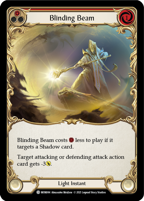 Blinding Beam (Red) [MON084-RF] (Monarch)  1st Edition Rainbow Foil | Boutique FDB TCG