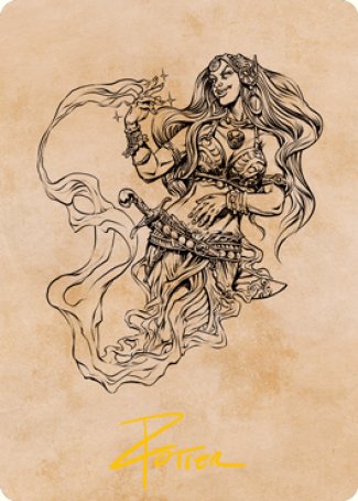Djinni Windseer (Showcase) Art Card (Gold-Stamped Signature) [Dungeons & Dragons: Adventures in the Forgotten Realms Art Series] | Boutique FDB TCG