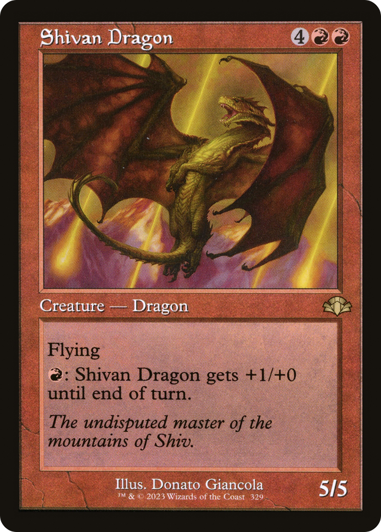Shivan Dragon (Retro) [Dominaria Remastered] | Boutique FDB TCG