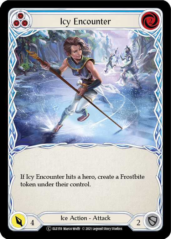 Icy Encounter (Blue) [U-ELE159] (Tales of Aria Unlimited)  Unlimited Normal | Boutique FDB TCG
