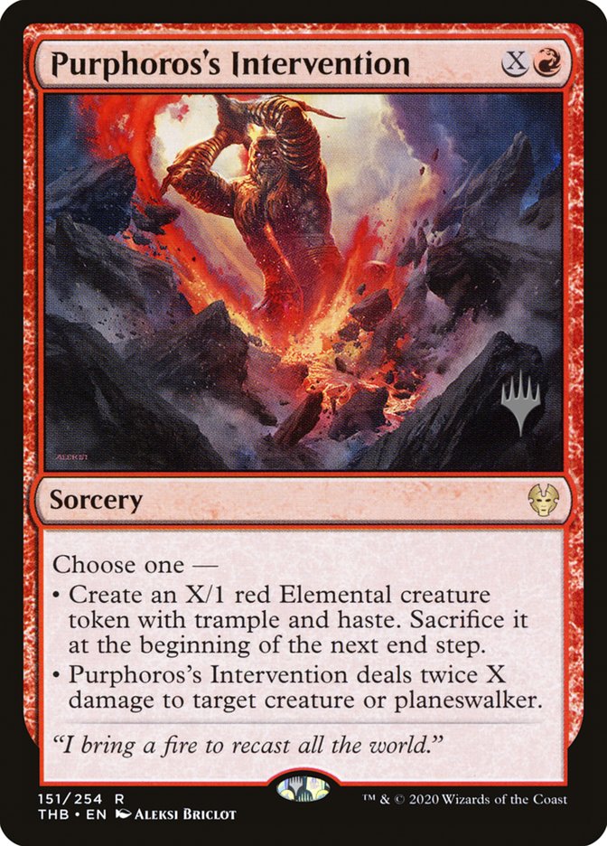 Purphoros's Intervention (Promo Pack) [Theros Beyond Death Promos] | Boutique FDB TCG