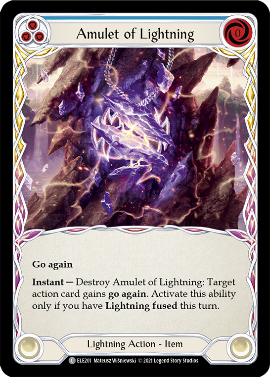 Amulet of Lightning [ELE201] (Tales of Aria)  1st Edition Rainbow Foil | Boutique FDB TCG