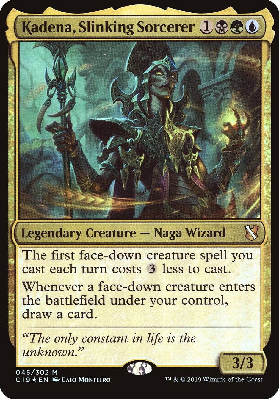 Kadena, Slinking Sorcerer (Oversized) [Commander 2019 Oversized] | Boutique FDB TCG