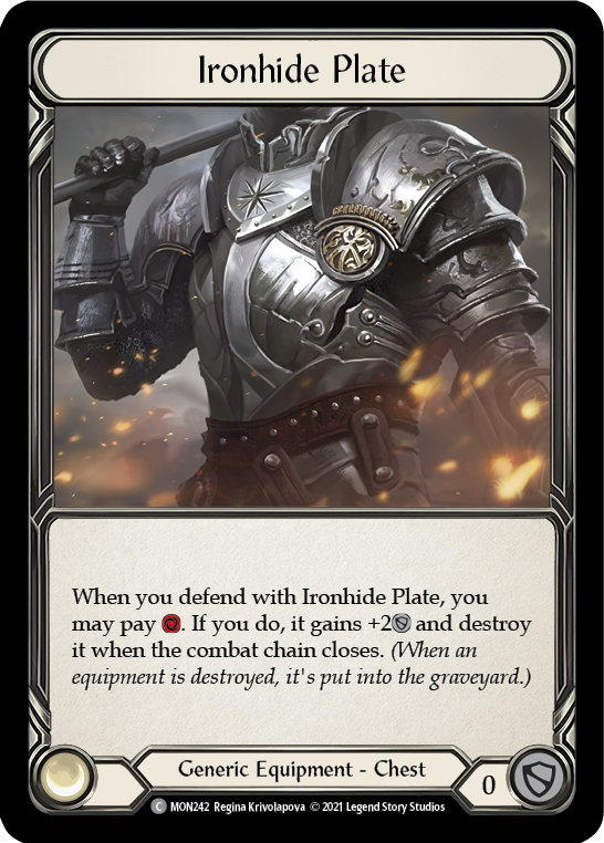 Ironhide Plate [MON242] (Monarch)  1st Edition Normal | Boutique FDB TCG