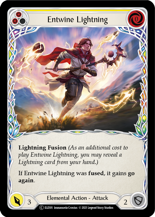 Entwine Lightning (Yellow) [U-ELE101] (Tales of Aria Unlimited)  Unlimited Rainbow Foil | Boutique FDB TCG