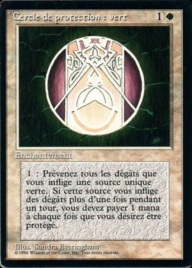 Circle of Protection: Green [Foreign Black Border] | Boutique FDB TCG