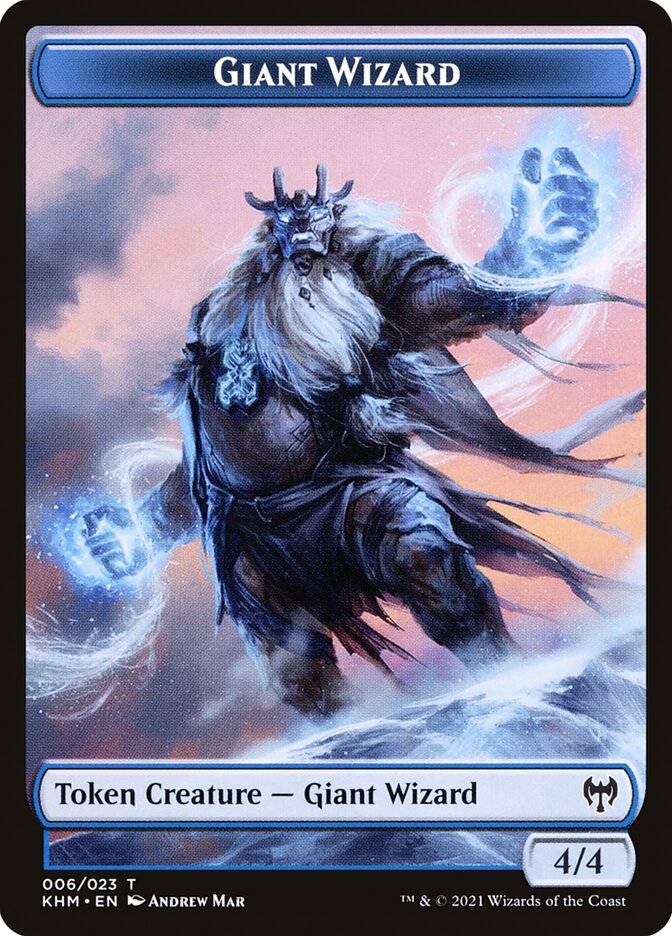 Elf Warrior // Giant Wizard Double-Sided Token [Kaldheim Tokens] | Boutique FDB TCG