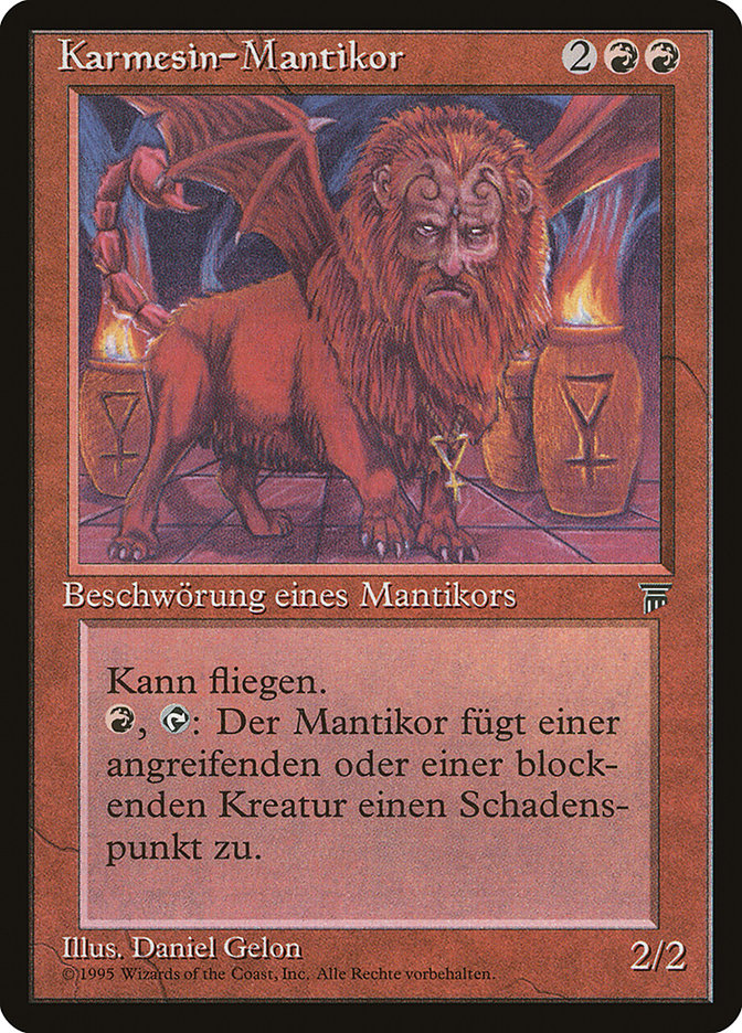 Crimson Manticore (German) - "Karmesin-Mantikor" [Renaissance] | Boutique FDB TCG