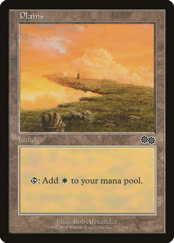 Plains (333) [Urza's Saga] | Boutique FDB TCG