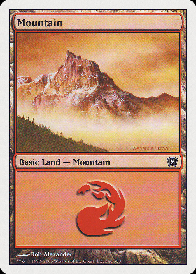 Mountain (346) [Ninth Edition] | Boutique FDB TCG