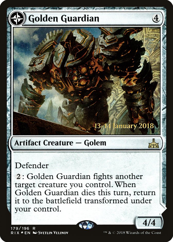 Golden Guardian // Gold-Forge Garrison [Rivals of Ixalan Prerelease Promos] | Boutique FDB TCG