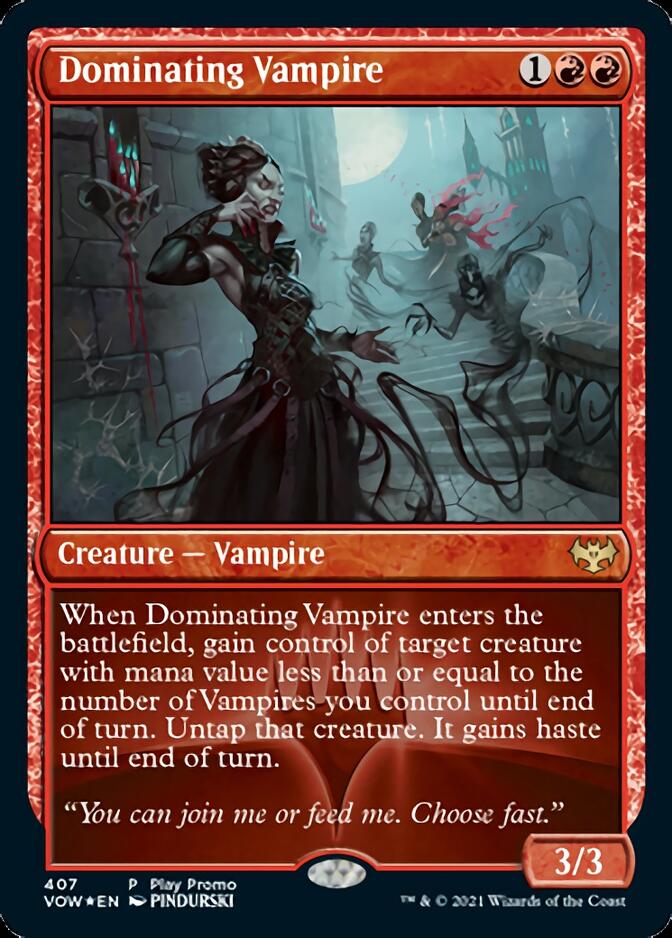 Dominating Vampire (Play Promo) [Innistrad: Crimson Vow Promos] | Boutique FDB TCG