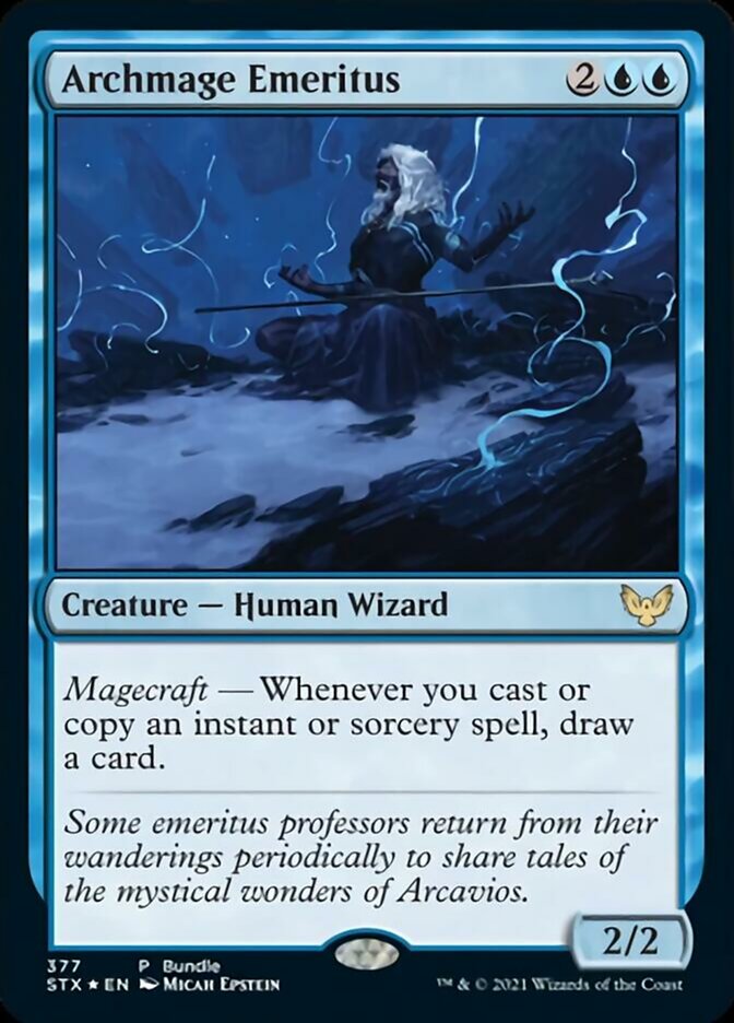 Archmage Emeritus (Bundle) [Strixhaven: School of Mages Promos] | Boutique FDB TCG