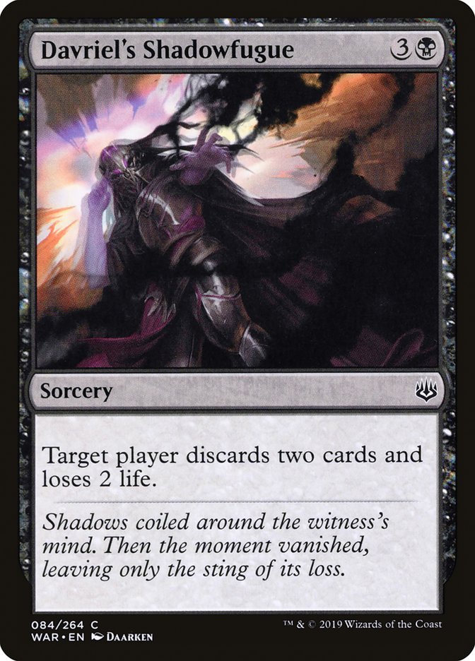 Davriel's Shadowfugue [War of the Spark] | Boutique FDB TCG