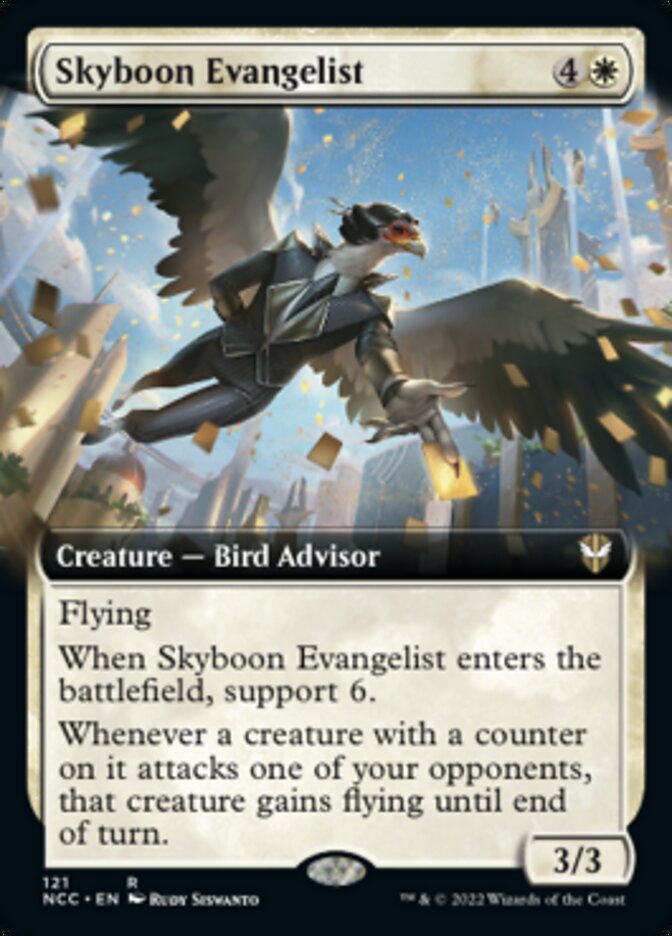 Skyboon Evangelist (Extended Art) [Streets of New Capenna Commander] | Boutique FDB TCG