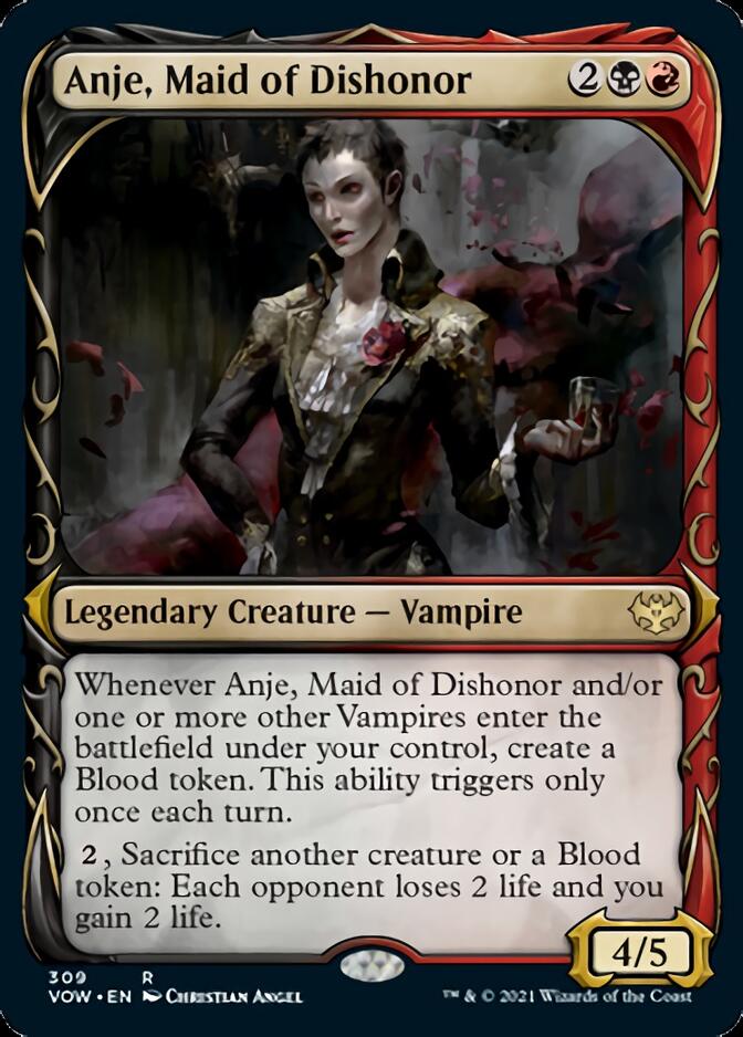 Anje, Maid of Dishonor (Showcase Fang Frame) [Innistrad: Crimson Vow] | Boutique FDB TCG