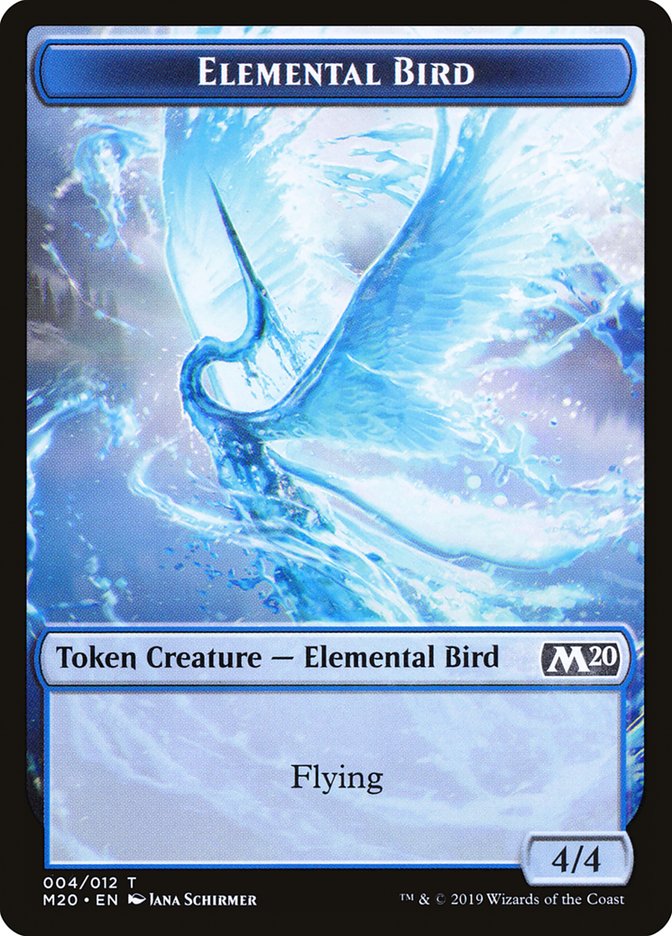 Elemental Bird Token [Core Set 2020 Tokens] | Boutique FDB TCG