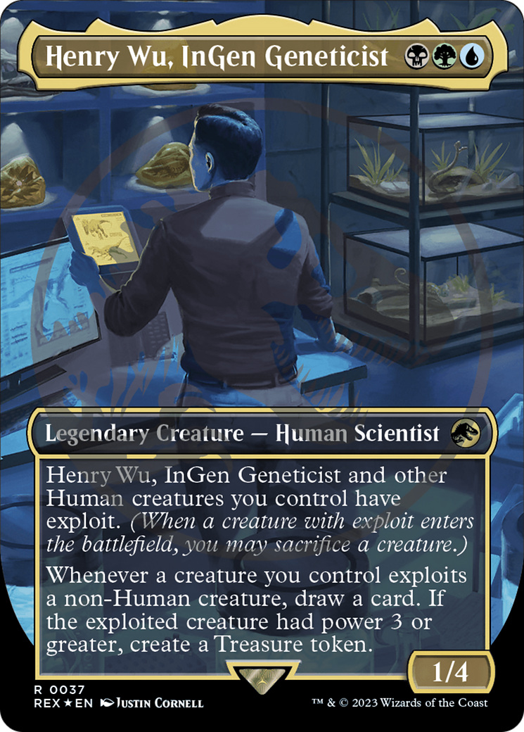 Henry Wu, InGen Geneticist Emblem (Borderless) [Jurassic World Collection Tokens] | Boutique FDB TCG