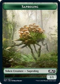 Saproling // Zombie Double-Sided Token [Core Set 2021 Tokens] | Boutique FDB TCG