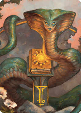 Guardian Naga Art Card (Gold-Stamped Signature) [Commander Legends: Battle for Baldur's Gate Art Series] | Boutique FDB TCG