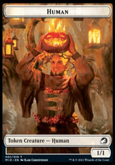 Human // Bat Double-Sided Token [Innistrad: Midnight Hunt Tokens] | Boutique FDB TCG