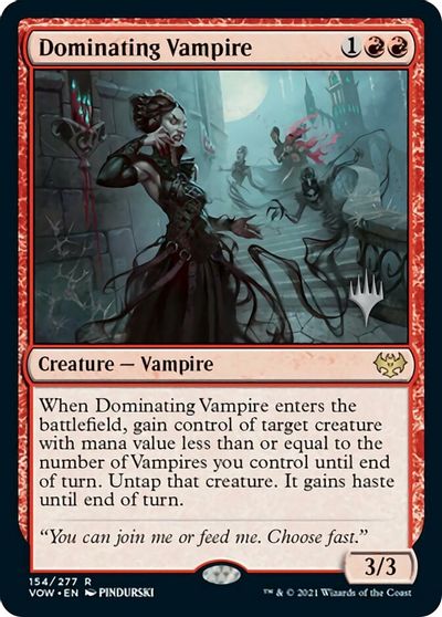 Dominating Vampire (Promo Pack) [Innistrad: Crimson Vow Promos] | Boutique FDB TCG