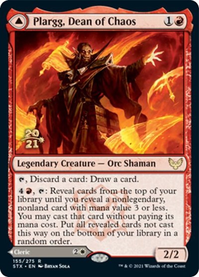 Plargg, Dean of Chaos // Augusta, Dean of Order [Strixhaven: School of Mages Prerelease Promos] | Boutique FDB TCG