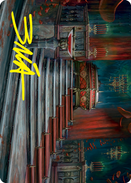 Edgar Markov's Coffin Art Card (Gold-Stamped Signature) [Innistrad: Crimson Vow Art Series] | Boutique FDB TCG