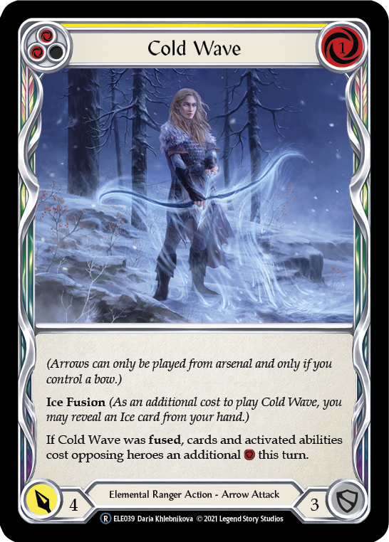 Cold Wave (Yellow) [U-ELE039] (Tales of Aria Unlimited)  Unlimited Rainbow Foil | Boutique FDB TCG