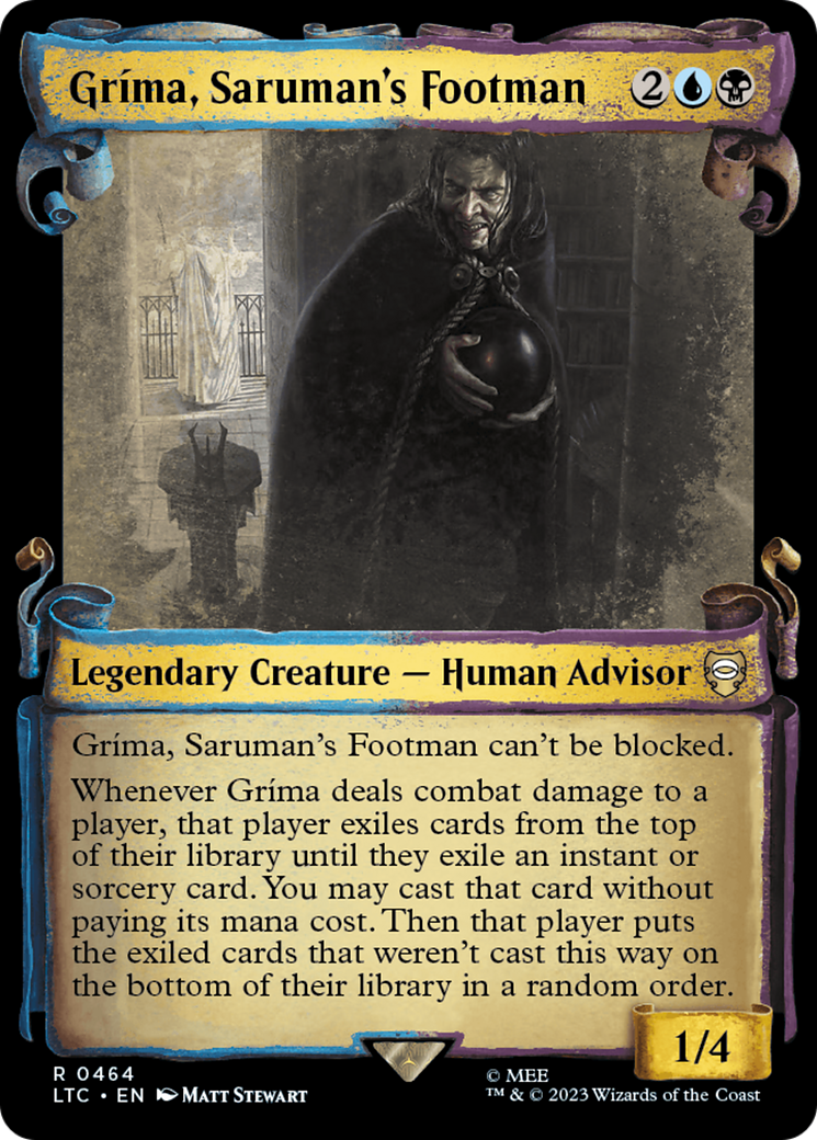 Grima, Saruman's Footman [The Lord of the Rings: Tales of Middle-Earth Commander Showcase Scrolls] | Boutique FDB TCG