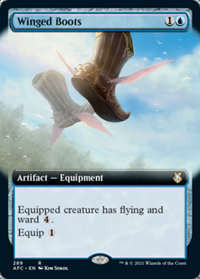 Winged Boots (Extended Art) [Dungeons & Dragons: Adventures in the Forgotten Realms Commander] | Boutique FDB TCG