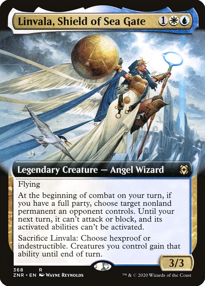 Linvala, Shield of Sea Gate (Extended Art) [Zendikar Rising] | Boutique FDB TCG