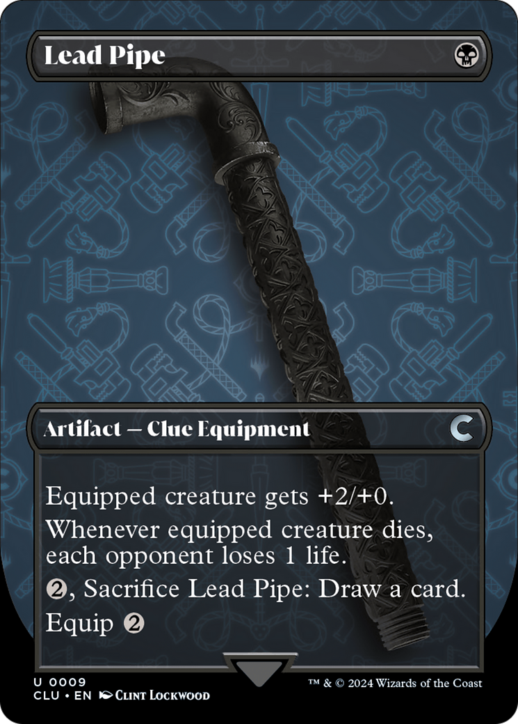 Lead Pipe (Borderless) [Ravnica: Clue Edition] | Boutique FDB TCG