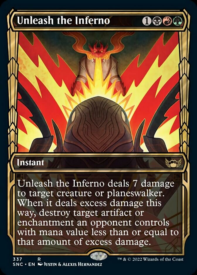 Unleash the Inferno (Showcase Golden Age) [Streets of New Capenna] | Boutique FDB TCG