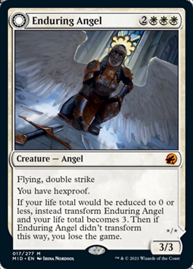 Enduring Angel // Angelic Enforcer [Innistrad: Midnight Hunt] | Boutique FDB TCG