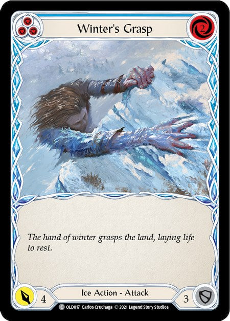 Winter's Grasp (Blue) [OLD017] (Tales of Aria Oldhim Blitz Deck)  1st Edition Normal | Boutique FDB TCG