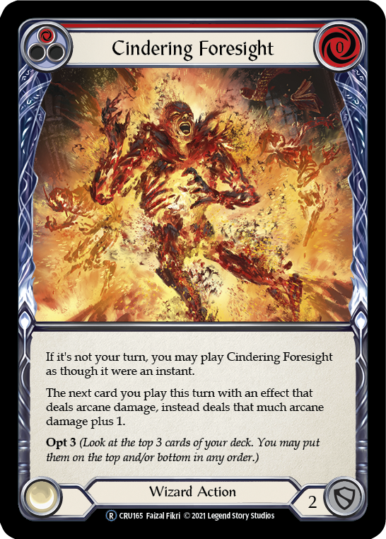 Cindering Foresight (Red) [U-CRU165] (Crucible of War Unlimited)  Unlimited Normal | Boutique FDB TCG