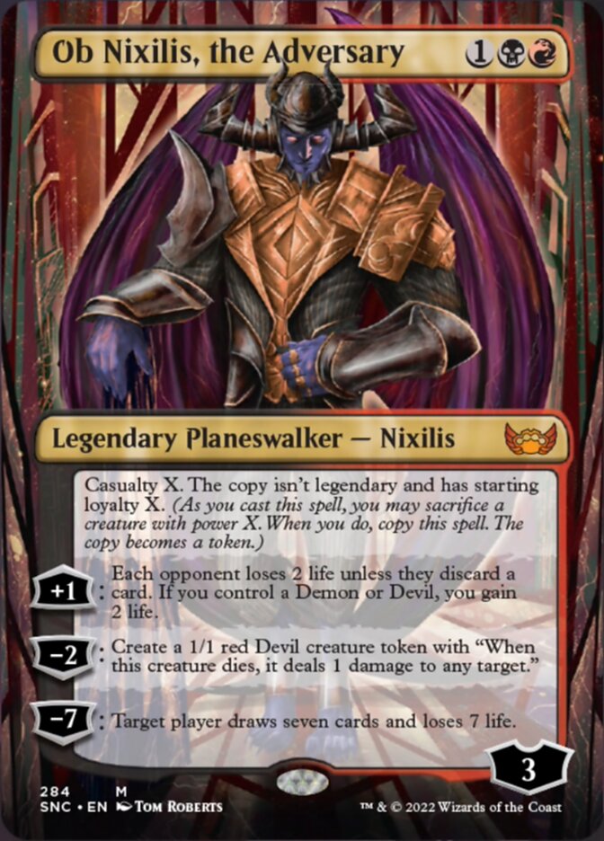 Ob Nixilis, the Adversary (Borderless) [Streets of New Capenna] | Boutique FDB TCG