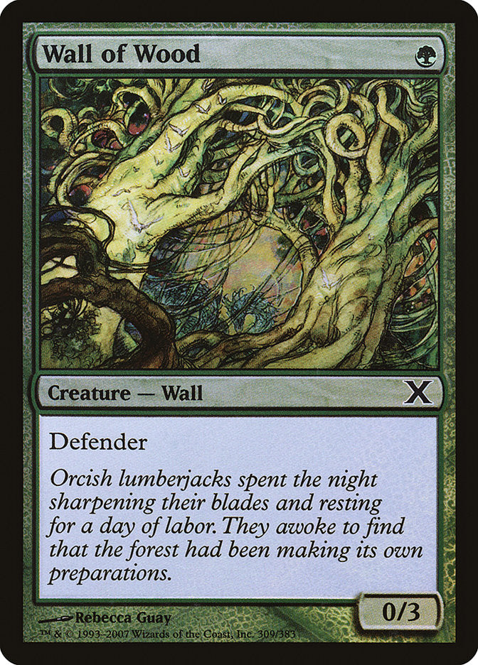 Wall of Wood (Premium Foil) [Tenth Edition] | Boutique FDB TCG