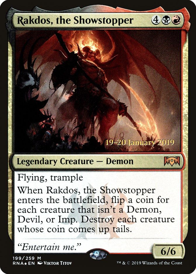 Rakdos, the Showstopper [Ravnica Allegiance Prerelease Promos] | Boutique FDB TCG