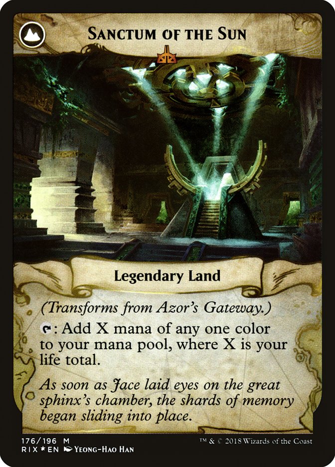 Azor's Gateway // Sanctum of the Sun [Rivals of Ixalan Prerelease Promos] | Boutique FDB TCG