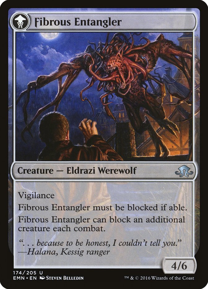 Tangleclaw Werewolf // Fibrous Entangler [Eldritch Moon] | Boutique FDB TCG