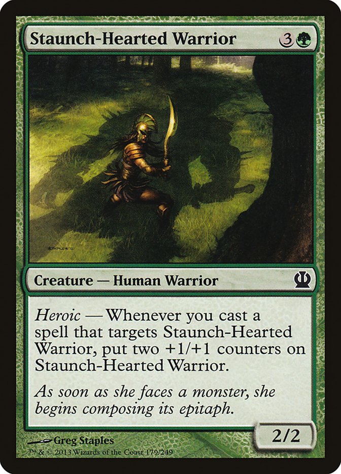 Staunch-Hearted Warrior [Theros] | Boutique FDB TCG