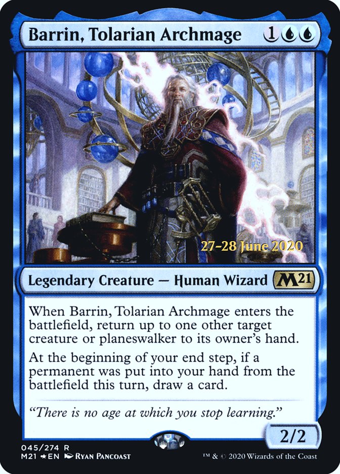 Barrin, Tolarian Archmage [Core Set 2021 Prerelease Promos] | Boutique FDB TCG