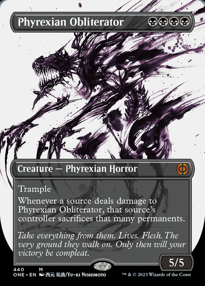 Phyrexian Obliterator (Borderless Ichor Step-and-Compleat Foil) [Phyrexia: All Will Be One] | Boutique FDB TCG